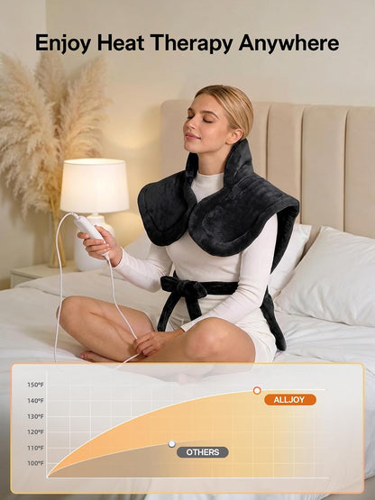 ALLJOY Heating Pad for Neck and Shoulders and Back Pain Relief