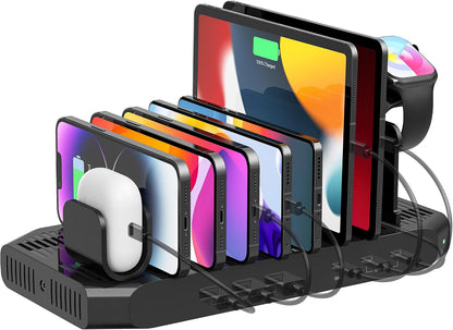 Unitek 10-Port Charging Station, USB Charger Organizer for Multiple Device