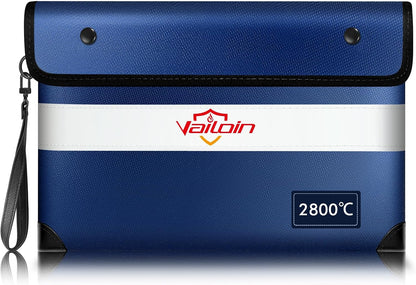 Vailoin 6200°F Fireproof Document Bag, 8 Layers of Heat Insulated Materials