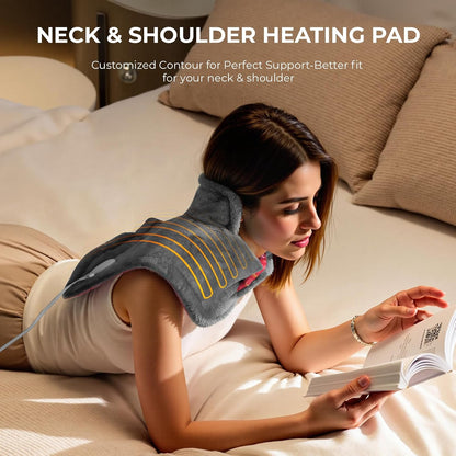 VAAGHANM Heating Pad: Electric Heat Pad -Weighted Instant Heating Pads for Neck and Shoulders-6 Heat Options & 6 Auto Timer Mode-Gift for Women Mom