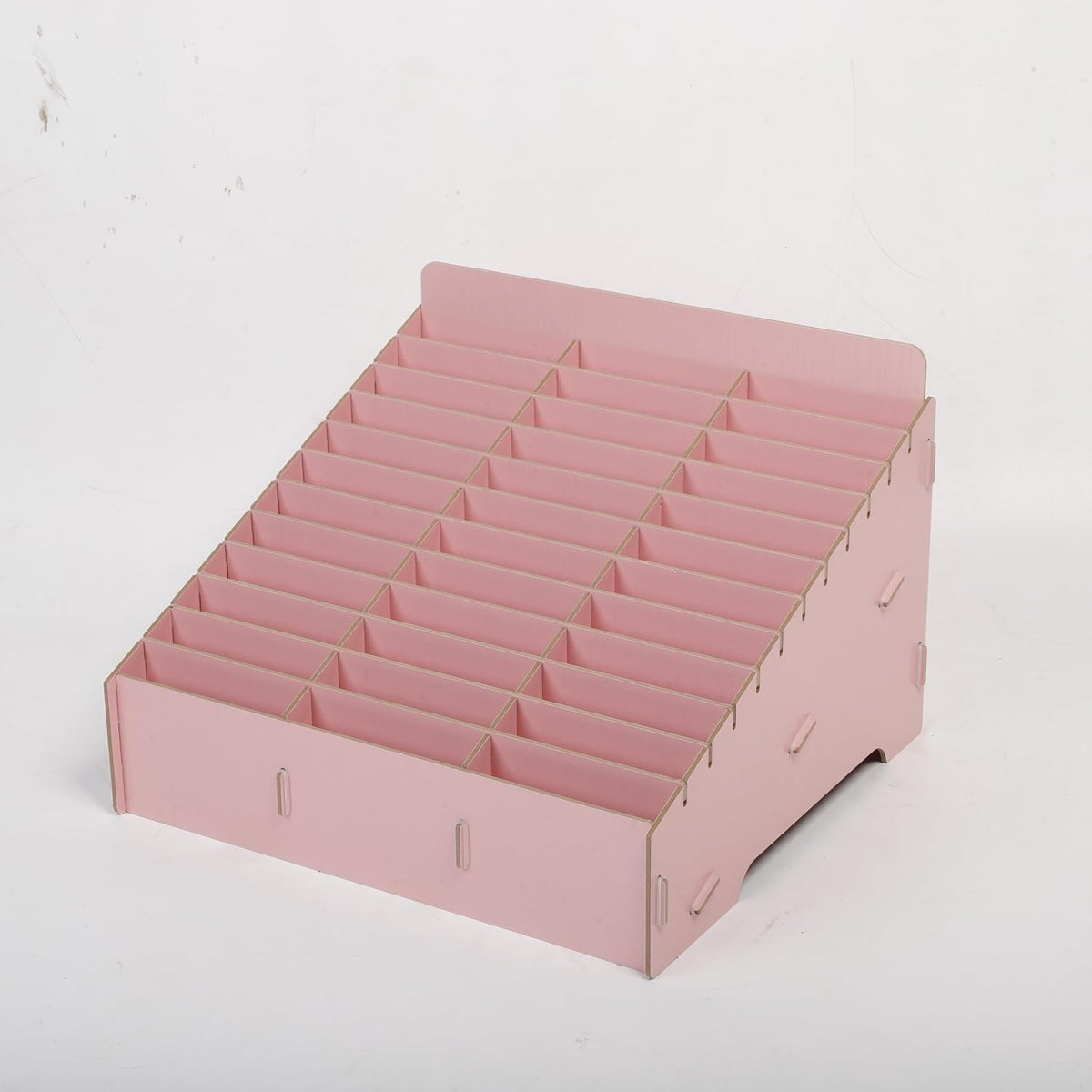 Wooden Display Cell Phone Rack, Phone Storage Rack Brown 12 Slot
