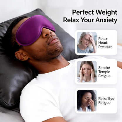 3D Cooling Gel Weighted Eye Mask for Sleeping, 100% Blackout Sleep Mask