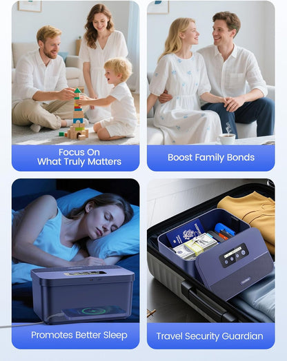 Vaydeer Timed Lock Box, Phone Lock Box with Timer for Focus & Self-Control