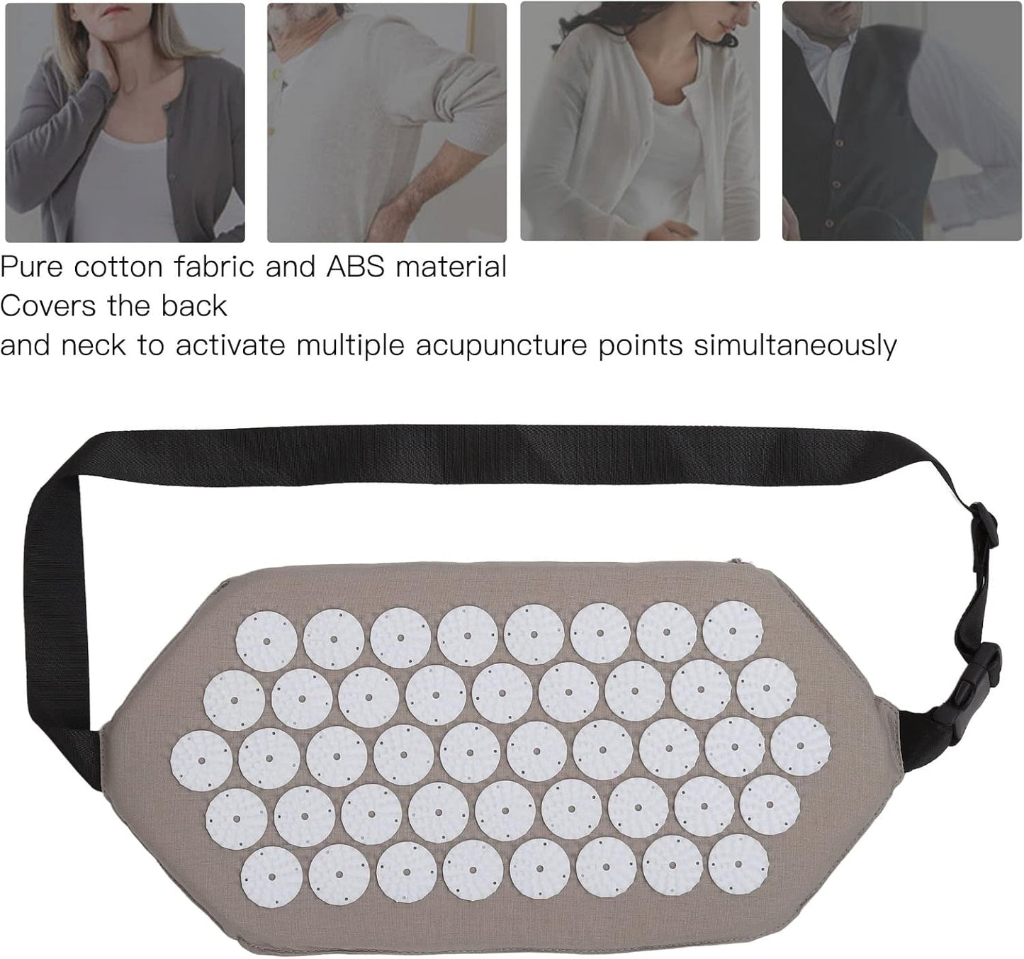Acupressure Set, Acupressure Massage Belts Wrap Acupuncture Massage Belt Stress Reduce Pain Reduce Waist Acupuncture Mat for Home Outdoor Adults Women Man Back Pain Strap