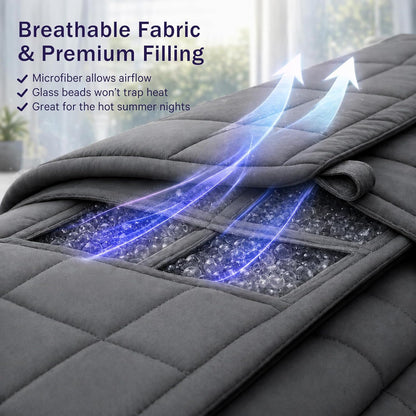 Weighted Lap Blanket for Adults 5lbs, 24"x29" Cooling Heavy Throw Blanket, Portable Travel Weighted Blankets, Soft Small Blankets Gift for Sleeping, Navy Blue