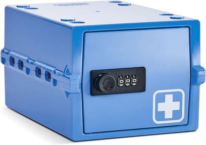Lockabox Mini™ | Small Lock Box with Combination Lock (Half Letter Sized) | Mini Lockable Box for Small Medicines, Snacks & Mobile Phones | External Size 8.8 x 6.1 x 4.7 Inches (Crystal)