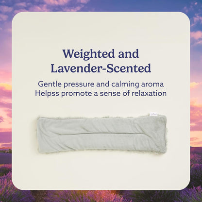 warmies Microwavable Neck & Shoulder Wrap - Weighted Neck Wrap - Microwavable Heat Pack for Shoulders - Chillable Heating Pad with Lavender for Aches & Pain - Marshmallow Gray, 19 x 5 x 3 in, 2 lb