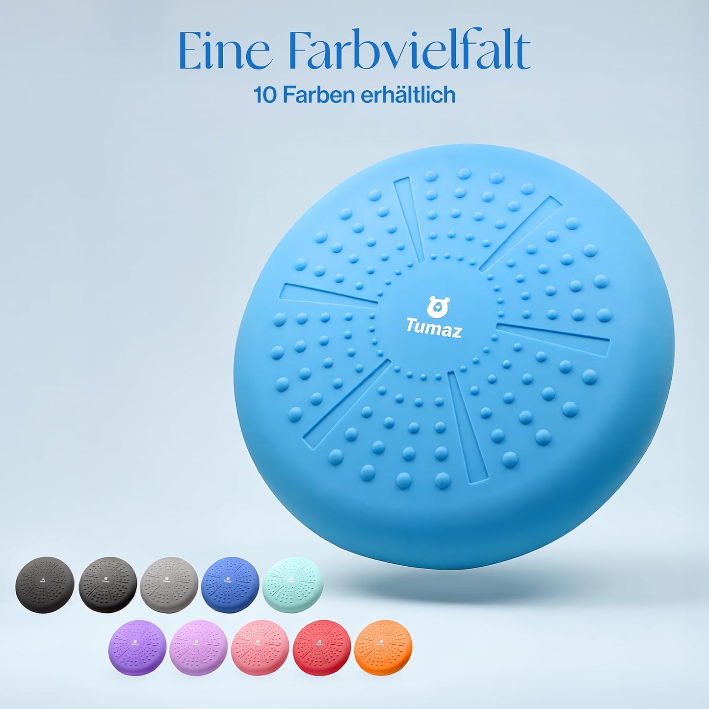 Tumaz Wobble Cushion - Wiggle Seat to Improve Sitting Posture & Stay Focused for Sensory Kids, Balance Disc to Core Strength & Flexible Seating [Extra Thick Balance Board, Pump Included Wobble Board]