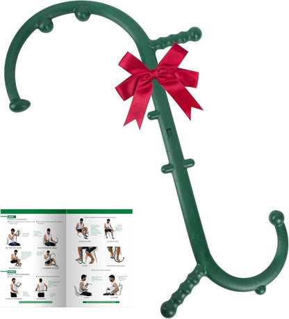 Shrdaepe Massage Trigger Point Cane, Muscle Release Tool Self Massage Hook Cane, Handheld Back, Neck, Shoulder, Leg and Feet Massager Rod, Body Deep Tissue Gifts for Men & Women, Black