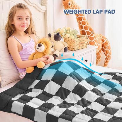 yescool Weighted Lap Pad 2 Pounds Weighted Lap Blanket, Space Plane Small Weighted Blanket, Weighted Throw Blanket Gifts for Travel Indoor Outdoor, 20"x30"