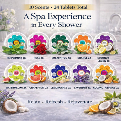 Bath Bombs for Women Gift Set - 24 Natural and Organic Bath Bombs with Essential Oils & Moisturizing Shea Butter, Spa Birthday Gift, Selfcare Gifts, Women, Teen Girls, Bridesmaid Gift