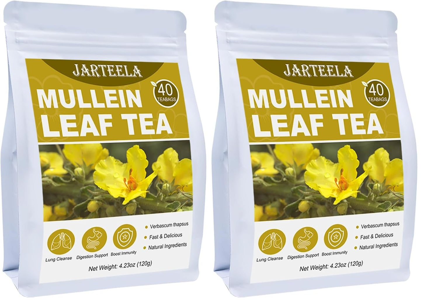Jarteela Lemon Balm Tea, 1.5g x 60 Count - Natural Melissa Officinalis - Pyramid Herbal Lemon Balm Tea Bags for Digestion - Non-GMO - Caffeine-Free