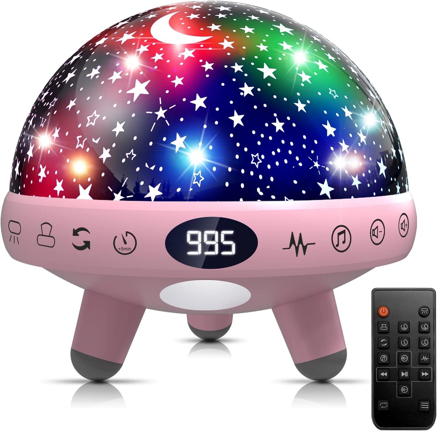 YACHANCE Kids Sound Machine with Night Light Projector,29 Soothing Sounds Baby Night Light Star Projector for Kids Room,White Noise Machine for Baby Sleeping Soother,Nursery Lamp,Bedroom Decor