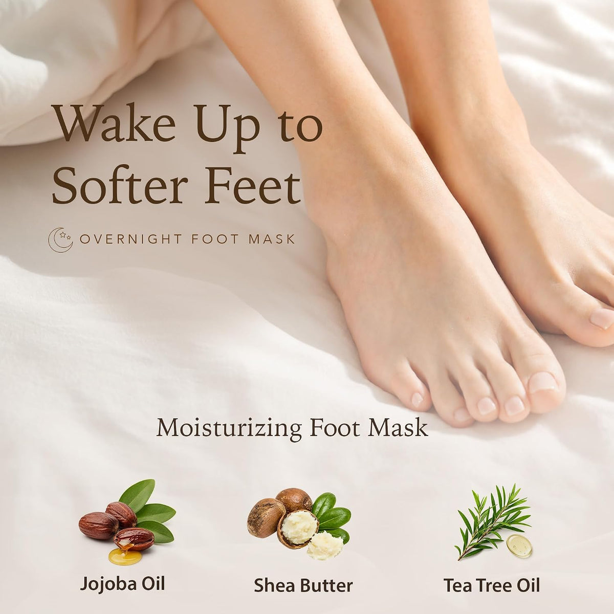 Epielle Hydrating Foot Mask 6 Pairs, Relieve and Soften with Shea Butter & Jojoba Oil, Deep Moisturizing Socks for Dry, Cracked Feet, Self Care Gifts for Women, Spa Kit