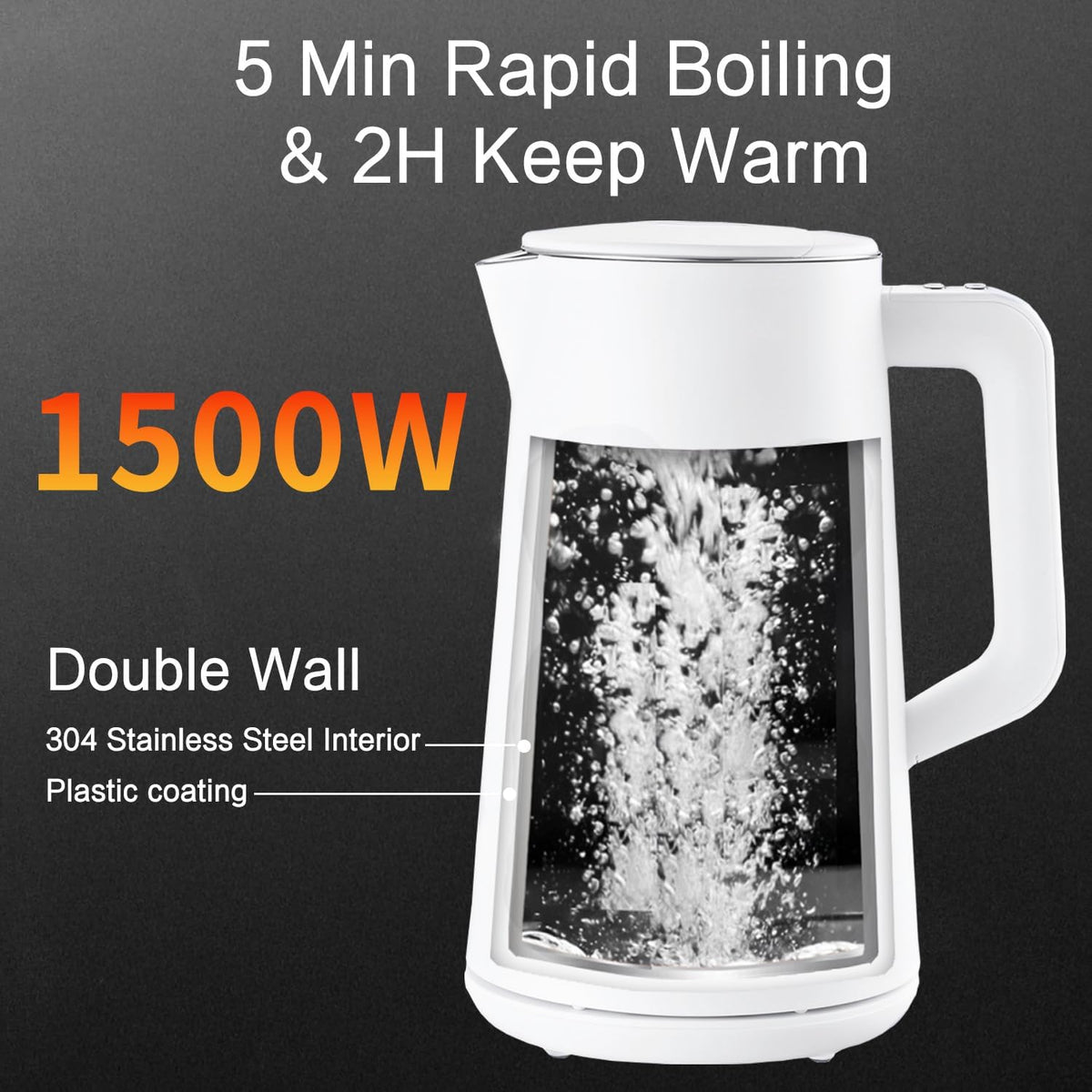 1.5L Electric Kettle Temperature Control, Green