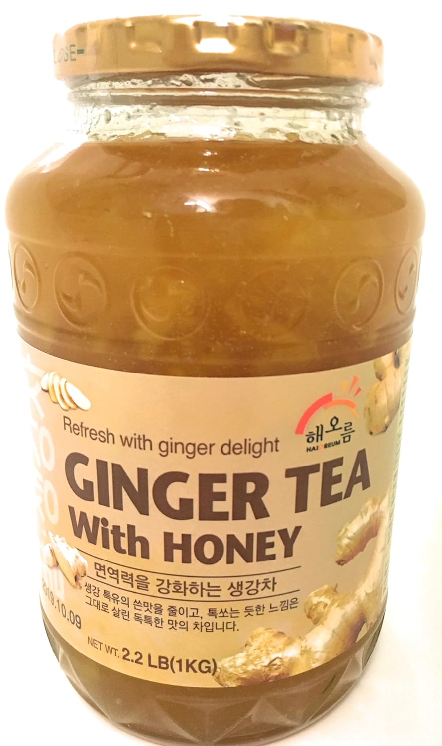 Haioreum Ginger Tea With Honey - Refresh With Korean Herbal Tea Ginger Delight - Product of Korea 2.2 lb (1 kg)