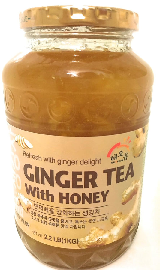 Haioreum Ginger Tea With Honey - Refresh With Korean Herbal Tea Ginger Delight - Product of Korea 2.2 lb (1 kg)