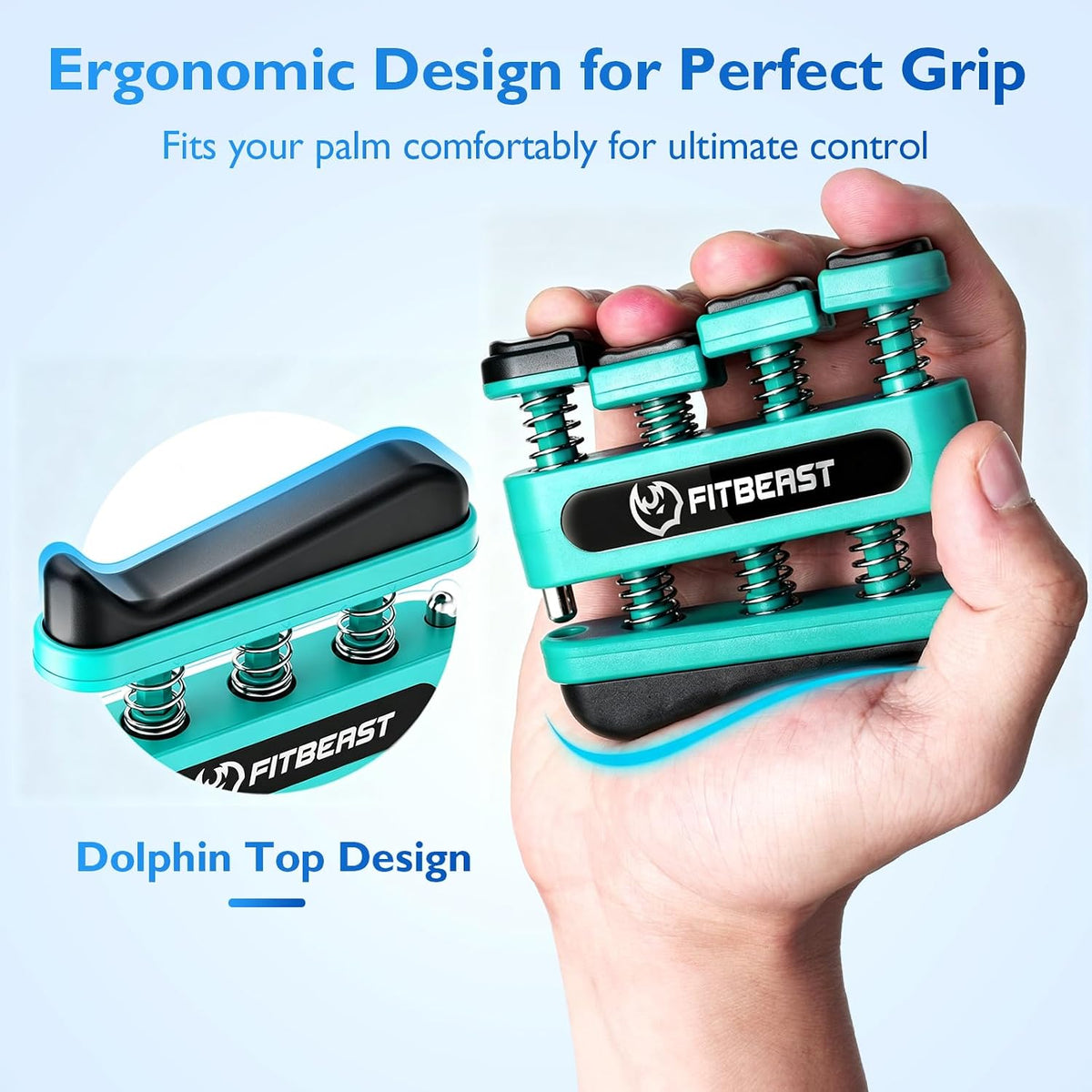 FitBeast Finger Strengthener, Finger Exerciser, Hand Exerciser for Improve Dexterity and Strength in Fingers, Hands, Forearms–Grip Strength Trainer for Musicians, Climbers