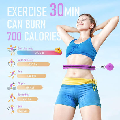 JKSHMYT Weighted Hula Circle for Adults Weight Loss, Infinity Fitness Hoop