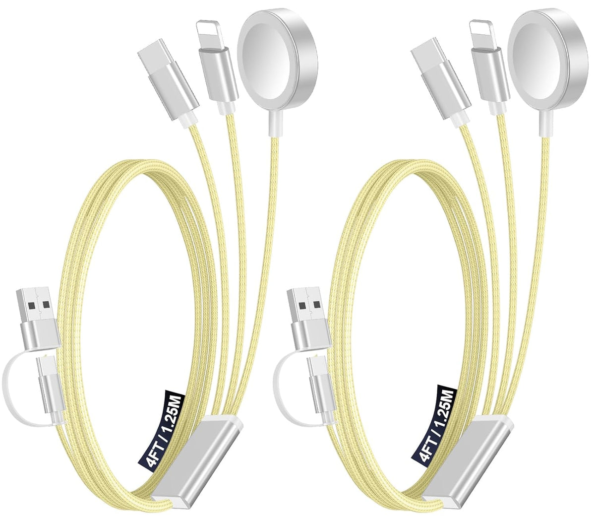 Travel Essentials for Apple Watch Charger,3-in-2 Multi Charging Cable