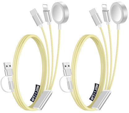 Travel Essentials for Apple Watch Charger,3-in-2 Multi Charging Cable