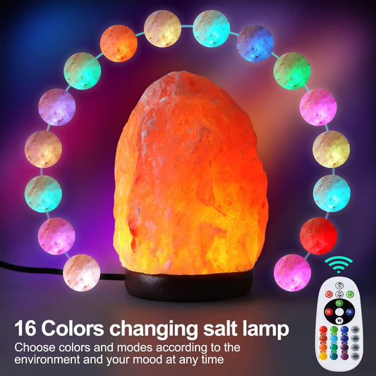 pursalt Himalayan Salt Lamp with Remote 5.5 Inches (1.65 Lbs), 16 Colors