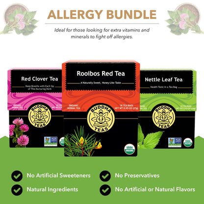 Buddha Teas - Rooibos Red Tea - Organic Herbal Tea - For Digestive Health - Rejuvenate & Support - Caffeine Free - 100% Kosher & Non-GMO - 18 Tea Bags (Pack of 1)