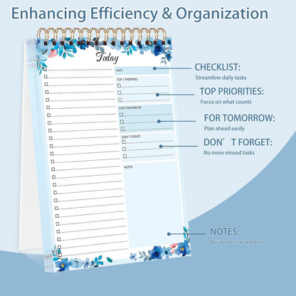 Thboxes 2 Pack To Do List Notepad, A5 Undated Daily Planner Task Checklist