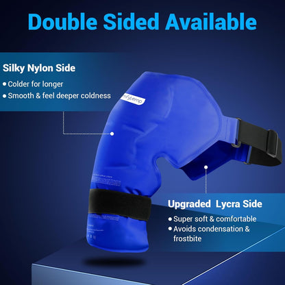 Comfytemp Shoulder Ice Pack Rotator Cuff Cold Therapy Wrap, FSA Eligible HSA, Gel Packs for Injuries Reusable Hot Cold Compress Shoulder Brace for Pain Relief, Men Women Recovery Item (Large/X-Large)