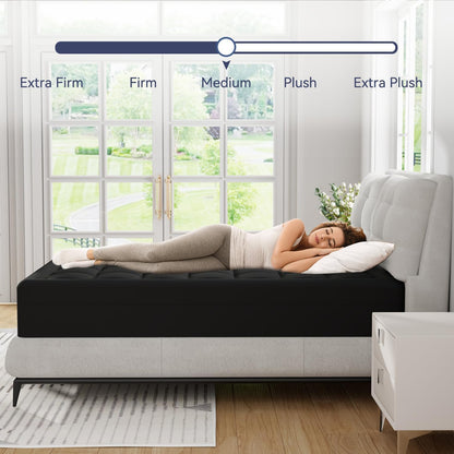 ELEMUSE Twin XL Dorm Dual Layer 3 Inch Memory Foam Mattress Topper for College, Dorm Room Essentials, 2 Inch Cooling Gel Foam and 1 Inch Soft Pillow Top Bed Pad,Back to School Comfortable Support