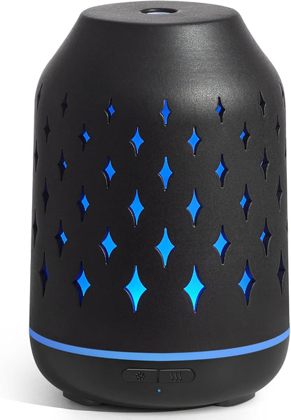 InnoGear Aromatherapy Diffuser, 150ml Ceramic Diffuser Mother's Gift Ultrasonic Humidifier Cool Mist Essential Oil Diffusers for Home Air Diffuser with 2 Mist Modes Waterless Auto Off, White