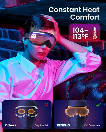 RENPHO Eyeris 1 Eye Massager with Heat, Heated Massage Eye Mask