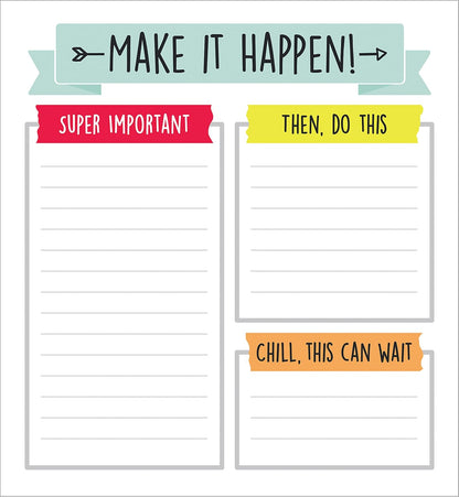 Carson Dellosa Aim High To Do List Notepad―5.75" x 6.25" Paper Stationery, Daily Checklist, Goals, Reminders, Notes, Motivational Organizer (50 sheets)