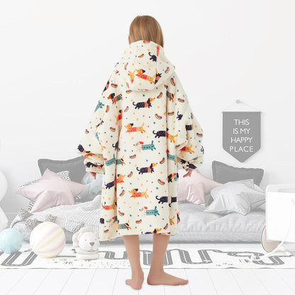 Fiosnow Glow in the Dark Unicorn Blanket Hoodies for Kids 6-13YR Oversize Wearable Blanket Hoodies for Boys Girls Teens