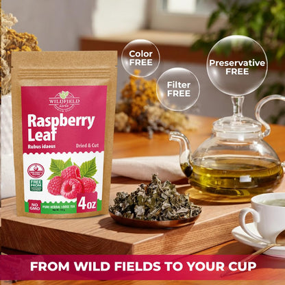 4 oz. Raspberry Leaf Tea Rasberry Leaf Herbs (Rubus Idaeus Folium) - 113g Rasberry Leave Tea Hojas De Frambuesa