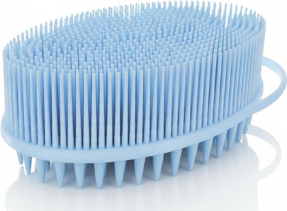 Avilana Premium Silicone Body Scrubber - Trusted Since 2017 - SGS Certified Food Grade Dual Sided Bath Brush, Quick-Dry Exfoliating Loofah Alternative, Massage Brush Sensitive Skin Women Men