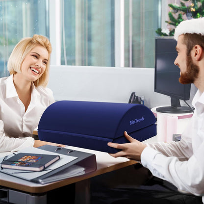 BlissTrends Foot Rest for Under Desk at Work-Versatile Foot Stool with Washable Cover-Comfortable Footrest with 2 Adjustable Heights for Car,Home and Office to Relieve Back,Lumbar,Knee Pain-Black