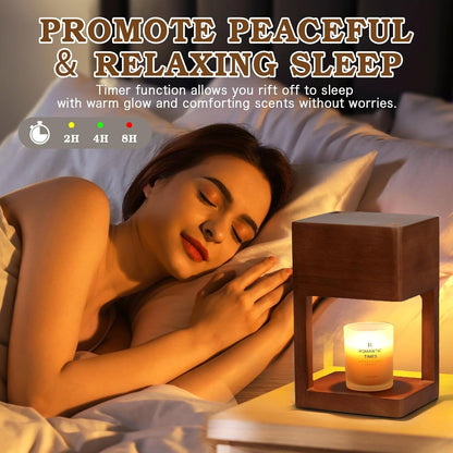 Modern Candle Warmer Lamp with Timer, Dimmable Candle Lamp Warmer, Mothers Day Birthday Gifts for Women Men, Black Candle Warmer, Adjustable Candle Light Warmer, Cozy Living Room Bedroom Home Decor