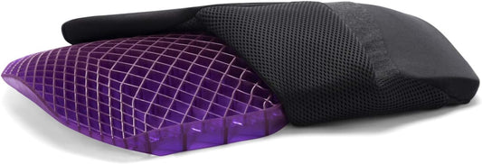 Purple Royal Seat Cushion, Portable 2 Inch Gel Seat Cushion, GelFlex Grid | Handles for Car, Office Chair, Stadium - Pressure-Reducing for Hard Seats, Temperature-Neutral, No-Slip - Made in USA