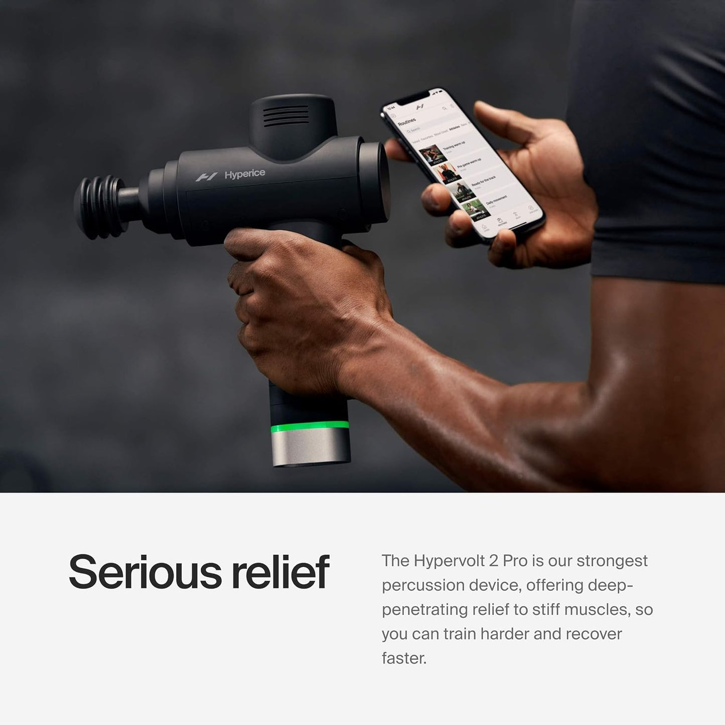 Hyperice Hypervolt 2 Pro and Heated Head - Featuring Quiet Glide Technology - Handheld Percussion Massage Gun | 5 Speeds, 5 Interchangeable Heads | Helps Relieve Sore Muscles and Stiffness