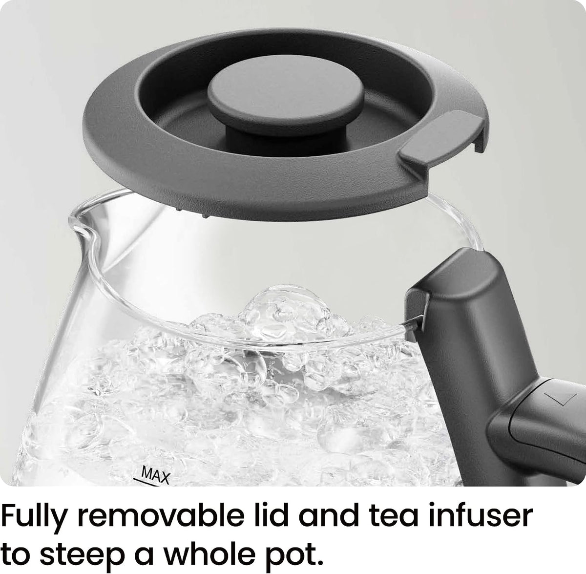 Chefman Electric Kettle with Tea Infuser, Compact 1L (4 Cups), 1500W, Removable Lid for Easy Cleaning, Boil-Dry Protection, Stainless Steel Filter, BPA Free, Auto Shut Off, Small Electric Tea Kettle