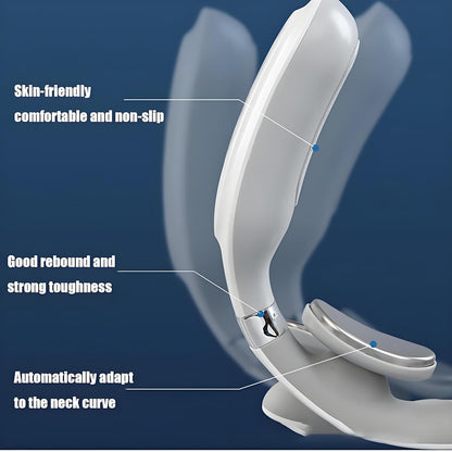 Vitality Magic Pro 2.0 Neck Massager,2025 Upgraded 4-Head Magic Pro 2.0 Neck Massage,with 6 Vibration Modes & 15 Intensity Levels,Promote Muscle Relaxation (White)