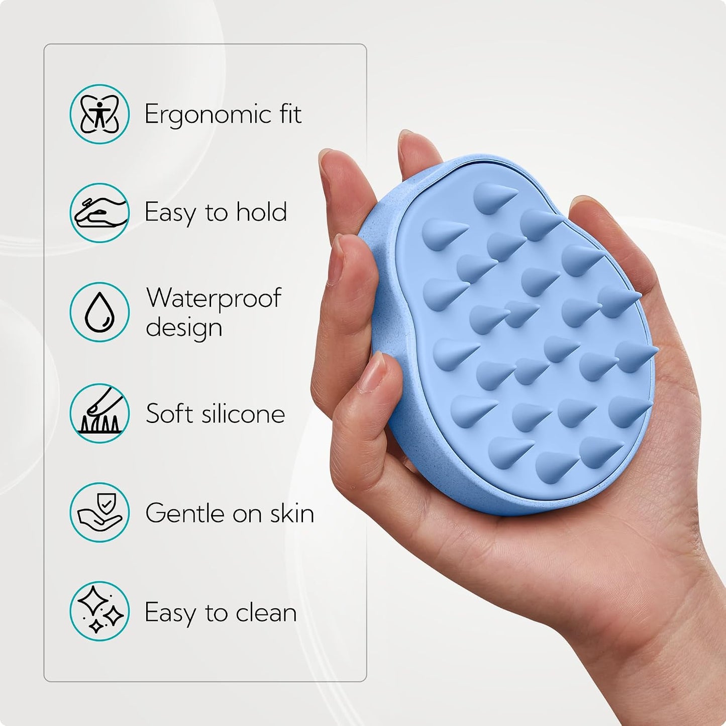HEETA Hair Scalp Massager Shampoo Brush 2 Pack, Soft Silicone Bristles to Remove Dandruff, Waterproof Hair Scrubber for Both Wet Dry Use, Suitable for Men & Women (Green & Black)