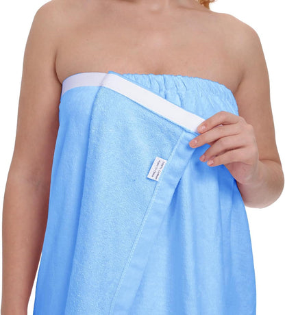 goodmansam Women's Cotton Shower Wrap Robes Spa Body Wrap Bathrobe Ultra Absorbent Cover up Towels