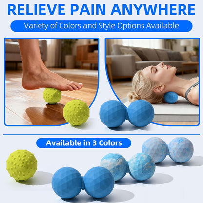 Peanut & Spiky Ball Set for Physical Therapy Blue