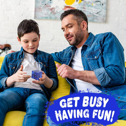 Infinity Cube Fidget Toy Stress Relieving Fidgeting Game for Kids and Adults,Cute Mini Unique Gadget for Anxiety Relief and Kill Time (Macaron Blue)