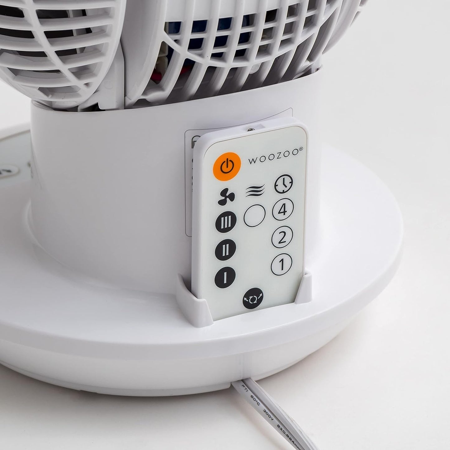 IRIS USA WOOZOO Air Circulator Fan with Remote, Oscillating, 5 Speeds, 82ft Max Air Distance, 90° Adjustable Tilt, 30db Quiet Motor, Small Fan for Bedroom, Office, Dorm, White