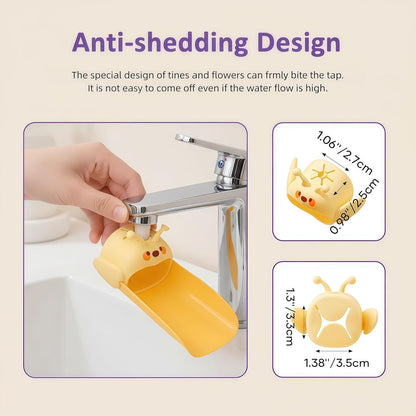 2 Pack Faucet Extender for Toddlers, Silicone Faucet Extender, Easy Install Faucet Sink Spout Extender for Kids, Hand Washing Fits Standard and Gooseneck (Purple & Yellow)