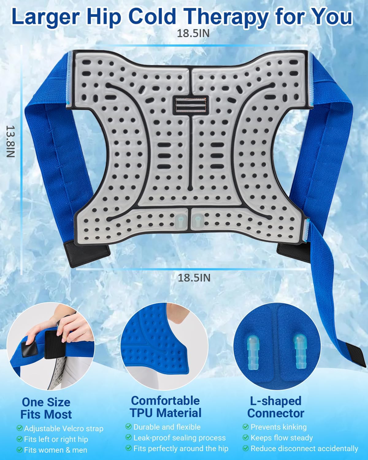 Cold Therapy Machine for Elbow, Ice Machine for Tennis Elbow&Post-Surgery Recovery, Cryotherapy Device with Temp Display & 3 Flow Modes, Adjustable Elbow Wrap for Arthritis, Bursitis, Swelling Relief