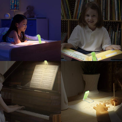 HONWELL Rechargeable Book Light, Clip On LED Reading Lights for Kids Reading in Bed, 3 Brightness Levels Dimmable Bookmark Light for Eye-Protection, Portable Reading Lamp for Bookworms, Travel(Orange)